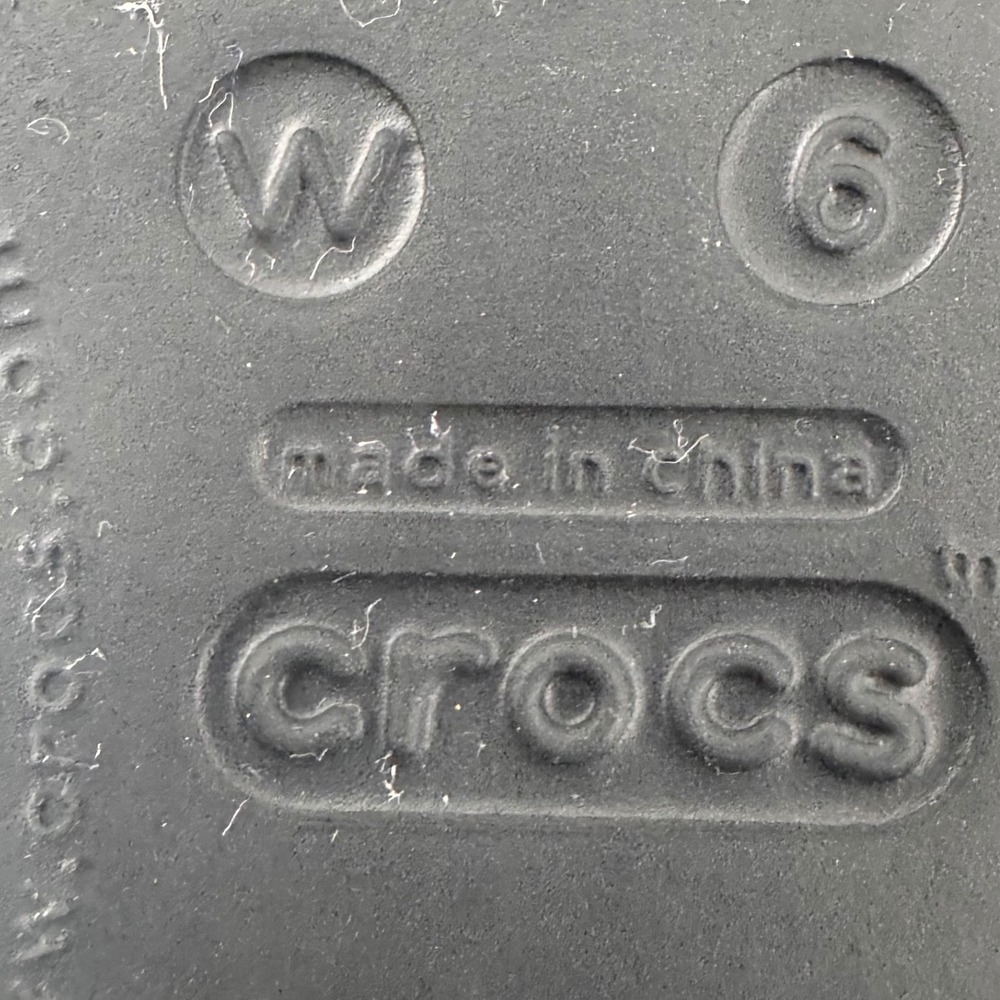 Crocs Sexi Flip Sandals Womens Sz 6 Black T-Strap Slingback Thong Flat - Picture 9 of 11